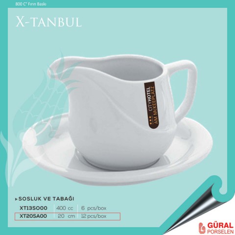 Baskılı X-tanbul Sosluk Tabağı 20 cm